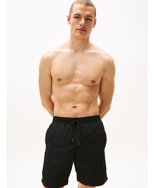 Tommy Hilfiger Men's Long Drawstring 7" Swim Trunks - Black