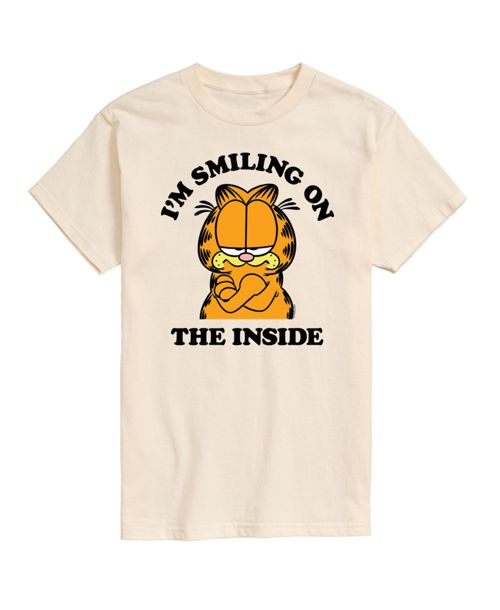 Hybrid Apparel Garfield Smiling Mens Short Sleeve Tee - Cream