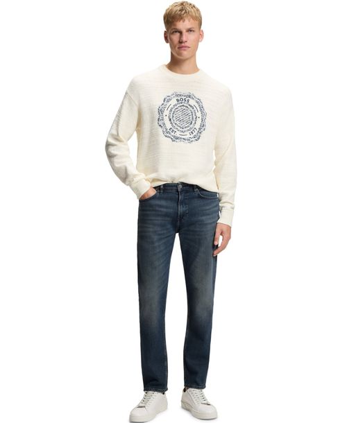 Boss by Hugo Boss Men's Blue Comfort-Stretch Denim Maine Regular-Fit Jeans - Navy