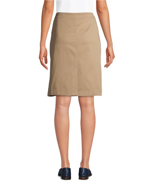 Lands' End Women's Blend Chino Skort Top of Knee - Khaki