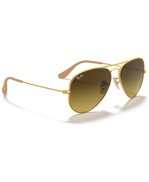 Ray-Ban Unisex Sunglasses, RB3025 Aviator Gradient - GOLD MATTE/BROWN GRADIENT