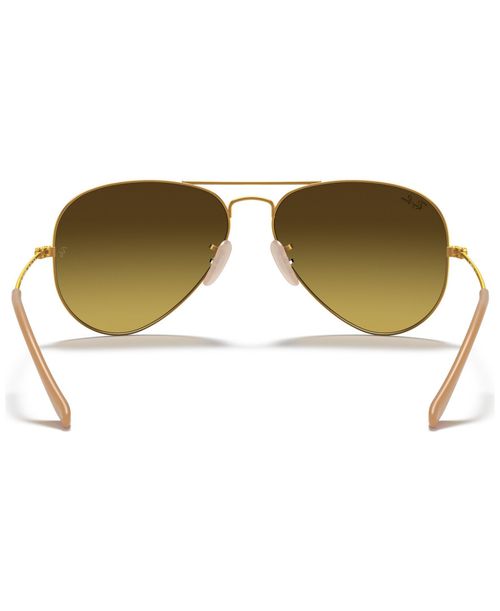Ray-Ban Unisex Sunglasses, RB3025 Aviator Gradient - GOLD MATTE/BROWN GRADIENT