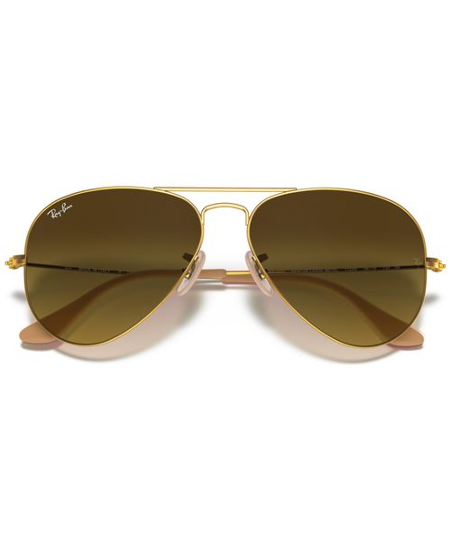Ray-Ban Unisex Sunglasses, RB3025 Aviator Gradient - GOLD MATTE/BROWN GRADIENT