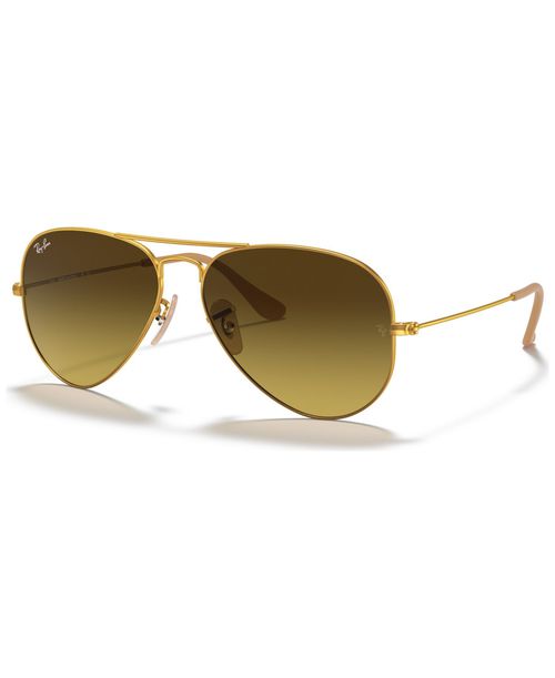 Ray-Ban Unisex Sunglasses, RB3025 Aviator Gradient - GOLD MATTE/BROWN GRADIENT
