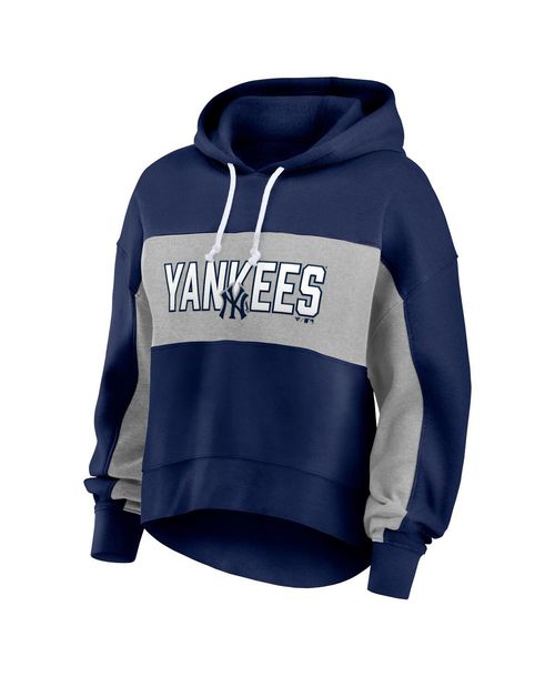 Women's Fanatics Navy New York Yankees Filled Stat Sheet Pullover Hoodie - Navy