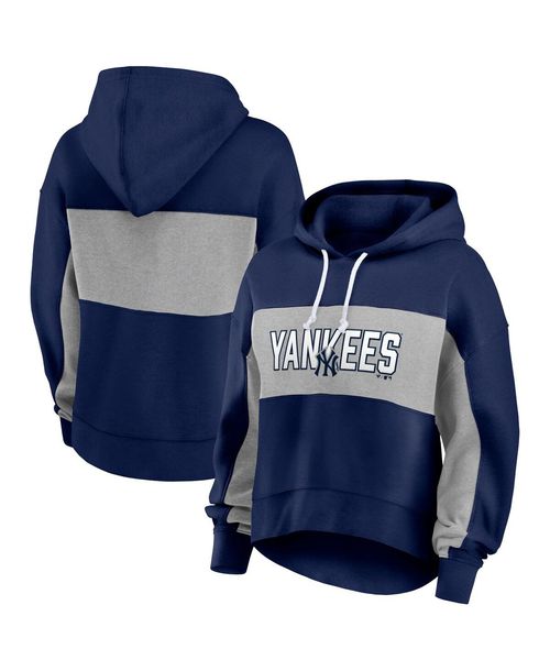 Women's Fanatics Navy New York Yankees Filled Stat Sheet Pullover Hoodie - Navy