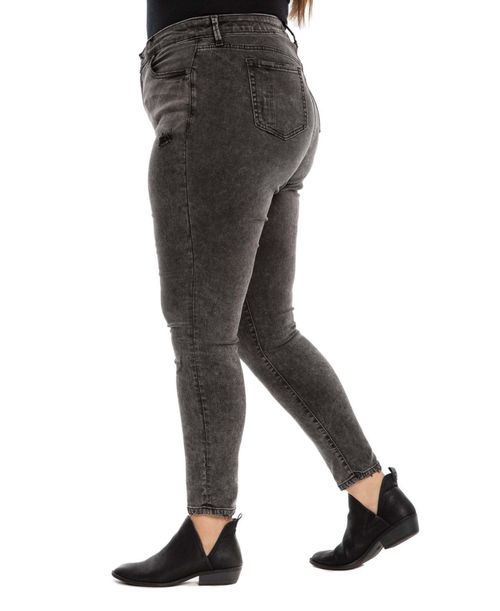 Slink Jeans Women's Black denim High Rise Ankle Skinny in 31" inseam - Maliah - Maliah
