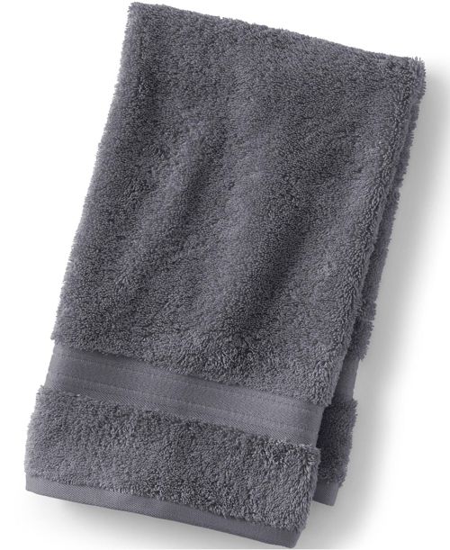 Lands' End Premium Supima Cotton Hand Towel - Rich steel
