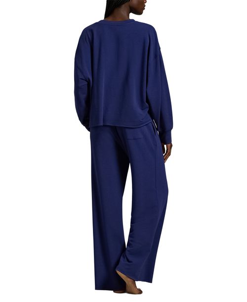 Polo Ralph Lauren Women's 2-Piece Crewneck Top and Pants Pajama Set - Blue
