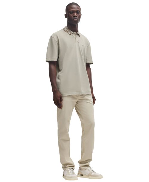 Boss by Hugo Boss Men's Jungle-Artwork Pique Polo - Open Beige