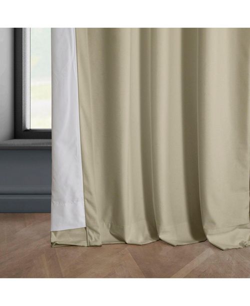 Half Price Drapes Heritage Plush Velvet Room Darkening Curtain - Macchiato beige