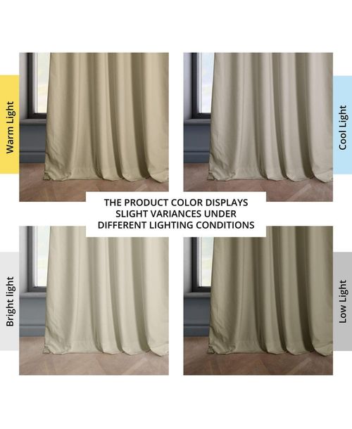 Half Price Drapes Heritage Plush Velvet Room Darkening Curtain - Macchiato beige