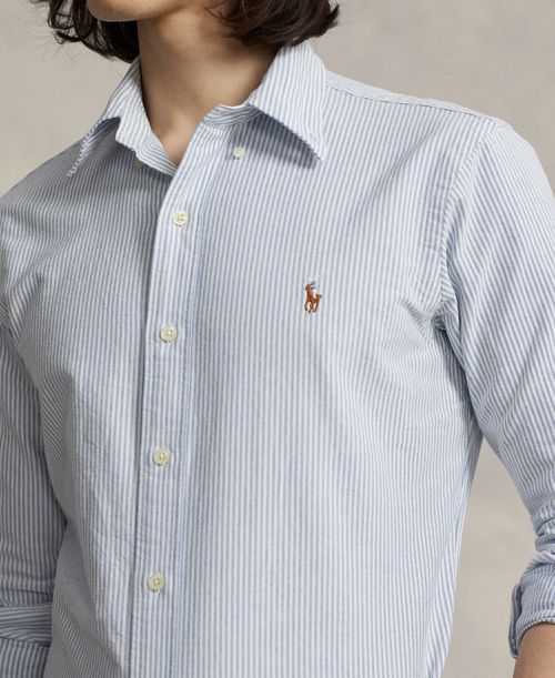 Polo Ralph Lauren Men's Custom Fit Oxford Shirt - Blu/wht