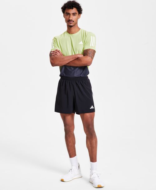 adidas Men's Own the Run Colorblocked Shorts - Black/Green