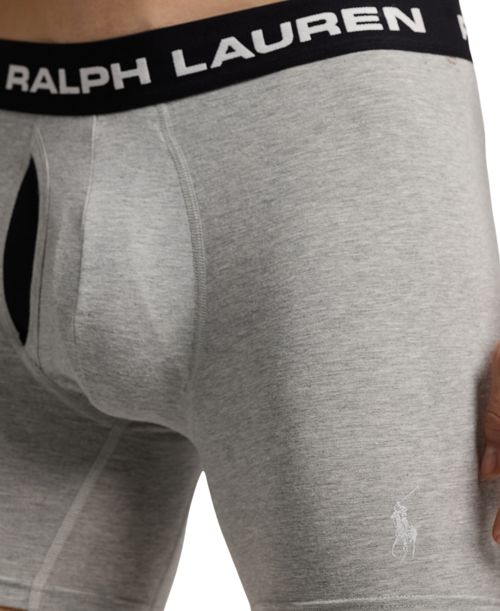 Polo Ralph Lauren Men's 3-Pk. Perfect Pouch Boxer Briefs - Andover Heather/charcoal Heather/black