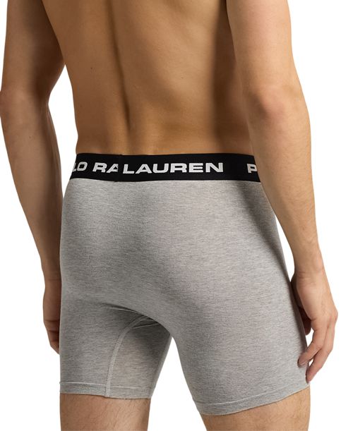 Polo Ralph Lauren Men's 3-Pk. Perfect Pouch Boxer Briefs - Andover Heather/charcoal Heather/black