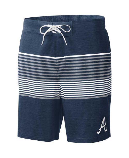 Men's G-iii Sports by Carl Banks Navy Atlanta Braves Coastline Volley Swim Shorts - Navy