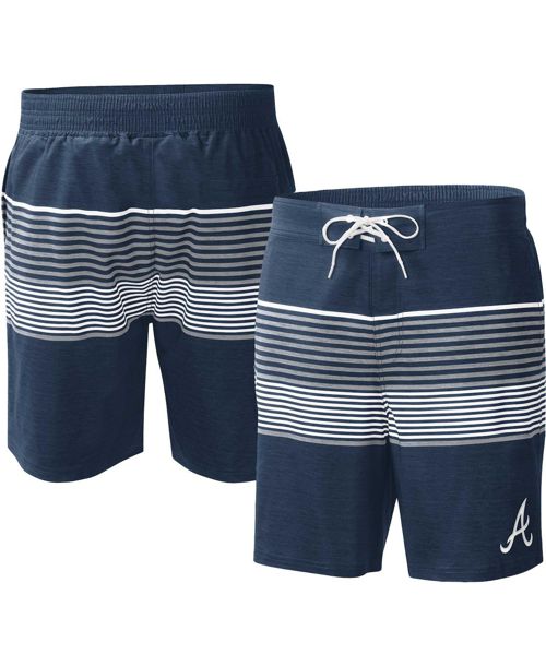 Men's G-iii Sports by Carl Banks Navy Atlanta Braves Coastline Volley Swim Shorts - Navy