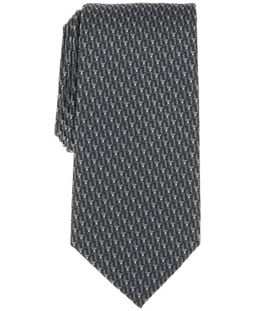 Perry Ellis Men's Langer Classic Geometric Tie - Black