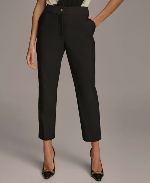 Donna Karan New York Women's Slim-Leg Ankle Pants, Regular & Petite - Black