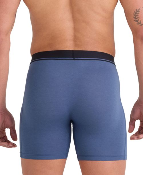 Saxx Men's 3pk. Essential Cotton Logo Boxer Briefs - Tradewinds/indigo/maroon