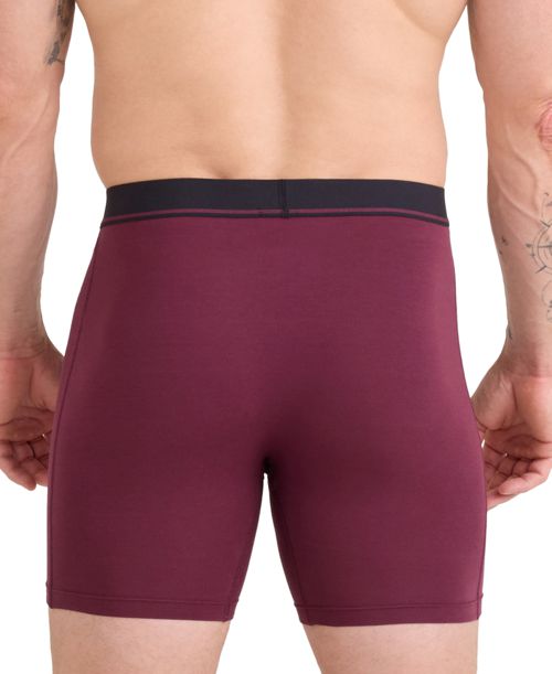 Saxx Men's 3pk. Essential Cotton Logo Boxer Briefs - Tradewinds/indigo/maroon