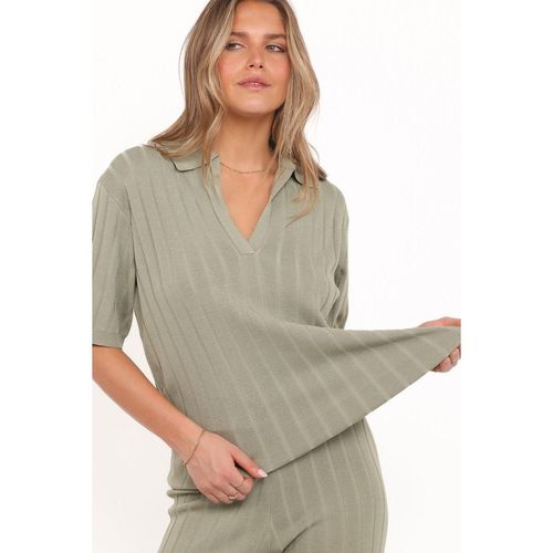 Petal and Pup Women's Yulissa Wide Ribbed Pant Set. - Khaki green