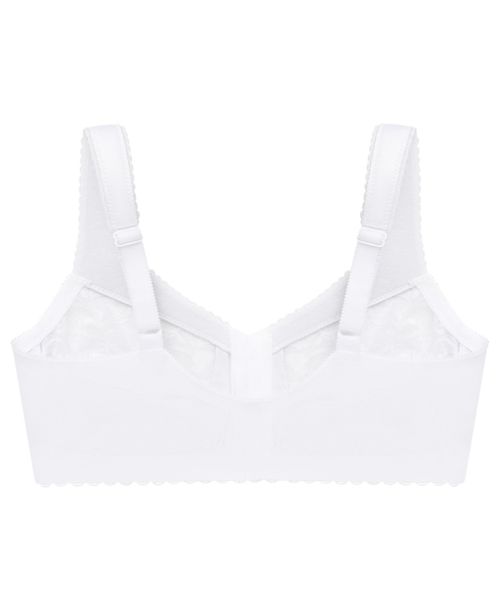 Women's Full Figure Plus Size MagicLift Front Close Support Bra 1200 - White