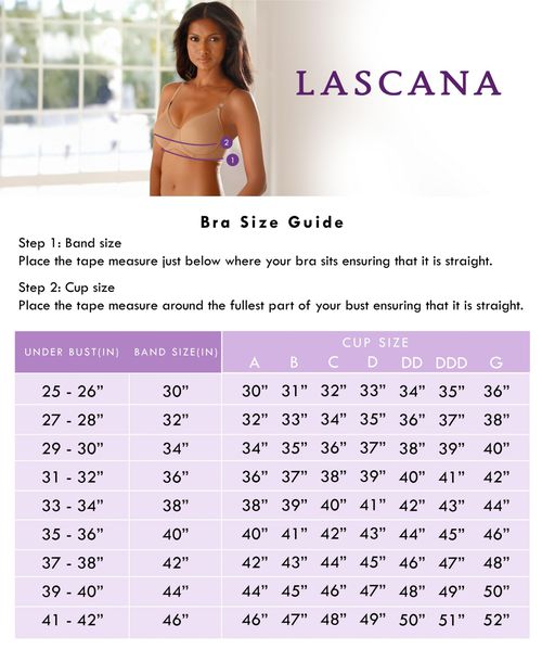 Lascana Women's B-ddd Clear Strap No-Padding Underwire T-Shirt Bra - Black