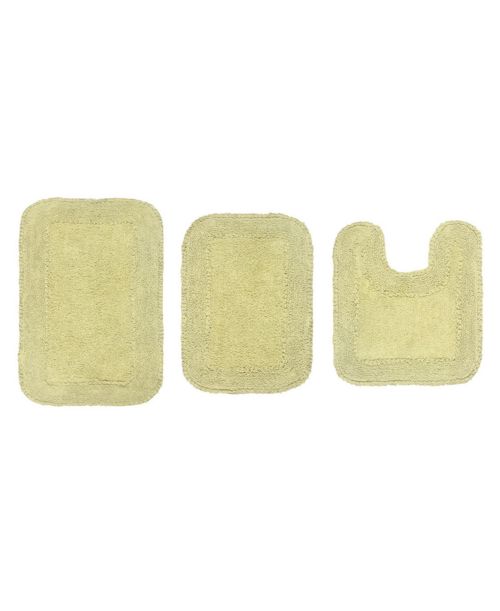 Home Weavers Radiant 3-Pc. Bath Rug Set - Green