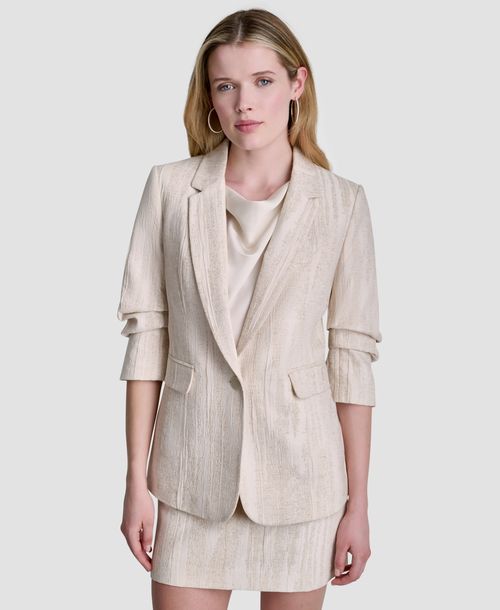 Dkny Women's Long-Sleeve Notch Collar Blazer - Mojave/coconut