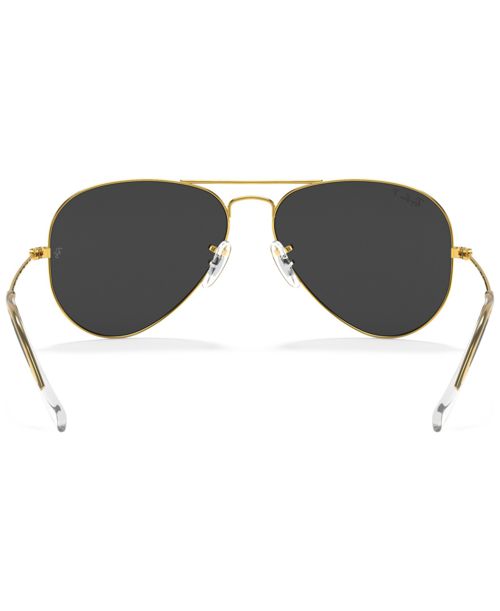 Ray-Ban Unisex Polarized Aviator Classic Sunglasses, RB3025 - LEGEND GOLD/POLAR BLACK
