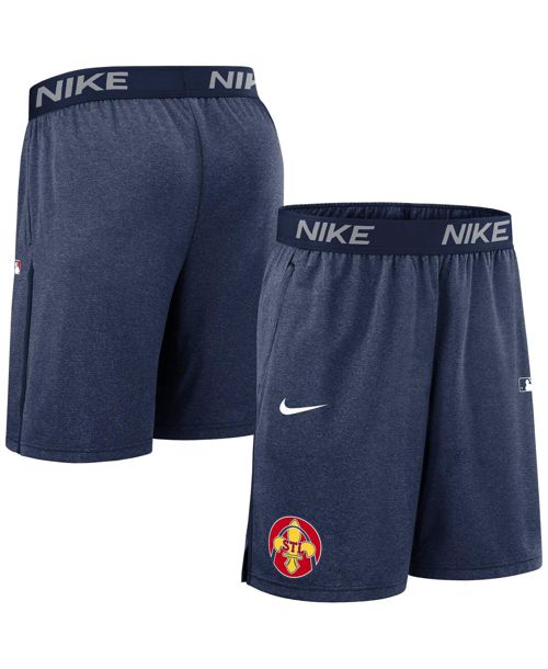 Nike Men's Navy St. Louis Cardinals Authentic Collection City Connect Performance Knit Shorts - Navy