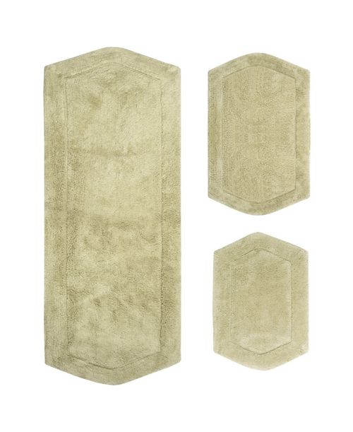 Home Weavers Waterford 3-Pc. Bath Rug Set - Green
