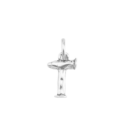 UNOde50 Little Alphabetical Metal Alloy Pendant Charms - Silver T