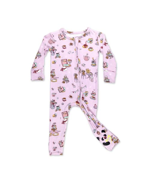 Bellabu Bear Baby Boys or Baby Girls Tea Party Convertible Footie - Tea party