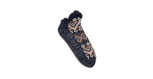 Muk Luks Men's Ankle Cabin Socks - Twilight/grey