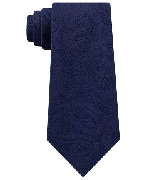 Michael Kors Men's Rich Texture Paisley Silk Tie - Navy
