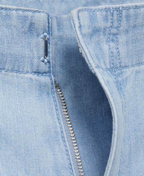 Mango Women's Mid-Rise Wide Leg Denim Jeans - Light Blue