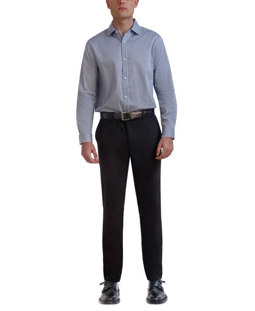 Karl Lagerfeld Paris Men's Slim-Fit Stripe Dress Shirt - Blue Multi