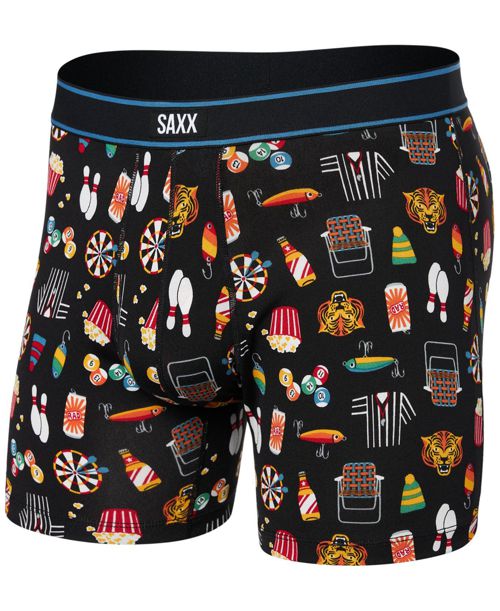Saxx Men's Daytripper Moisture-Wicking Printed Boxer Briefs - Types Of S