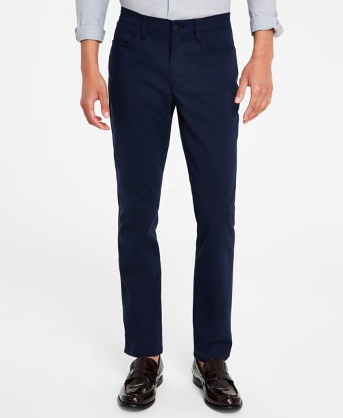 Calvin Klein Men's Ck Move 365 Slim-Fit Performance Stretch Pants - Sky Captain