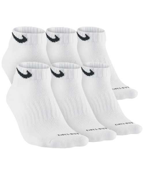 Nike Unisex Everyday Plus Cushioned Training Ankle Socks 6 Pairs - White