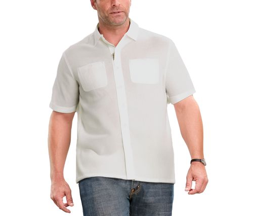 KingSize Big & Tall Short-Sleeve Linen Shirt - White