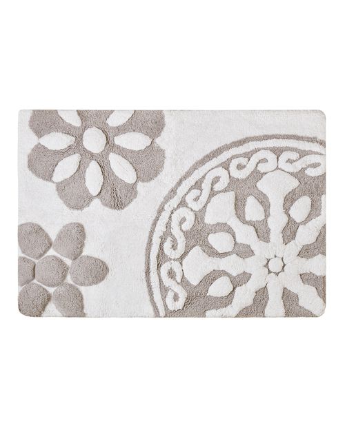 Madison Park Casablanca Tufted Cotton Bath Rug, 20" x 30" - Gray