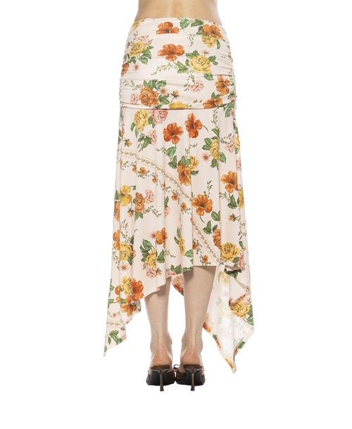 Alexia Admor Women's Kennedy Ruched Stretch Handkerchief Skirt - Vintage florals