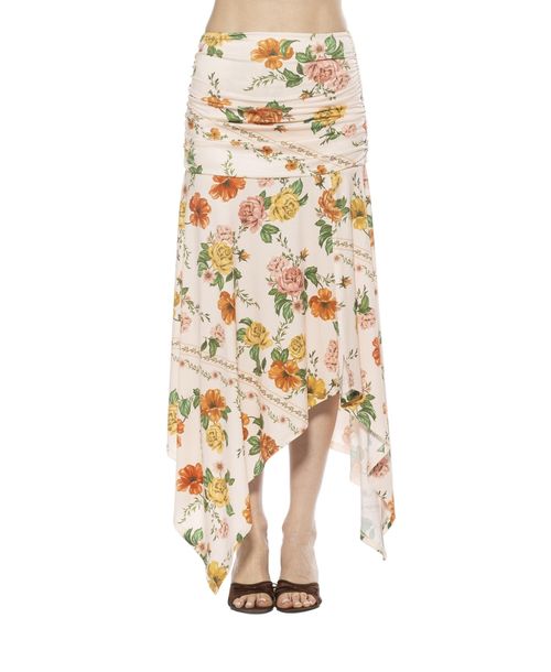 Alexia Admor Women's Kennedy Ruched Stretch Handkerchief Skirt - Vintage florals