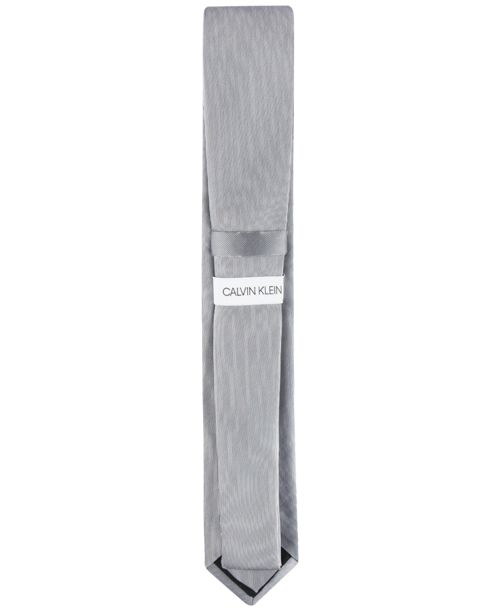 Calvin Klein Men's Unison Solid Tie - Gray