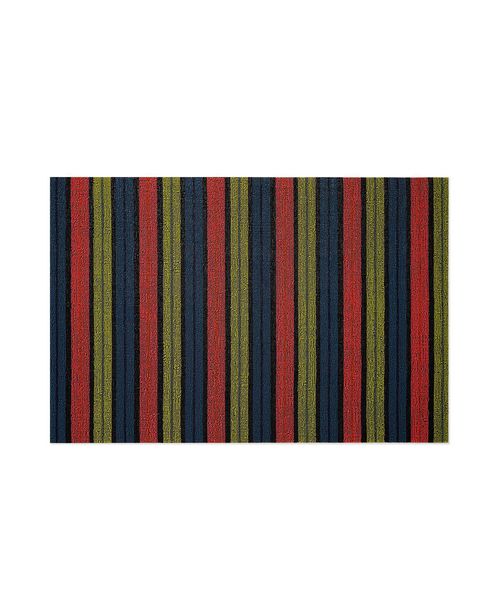 Chilewich Ribbon Stripe Shag Utility Mat 24" x 36" - Limelight