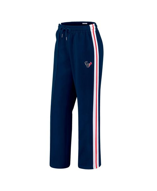 Wear by Erin Andrews Women's Navy Houston Texans Color-Block Straight Leg Pants - Navy